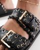 SEQWL SEQWL sandals with studded buckle strap in black - 2