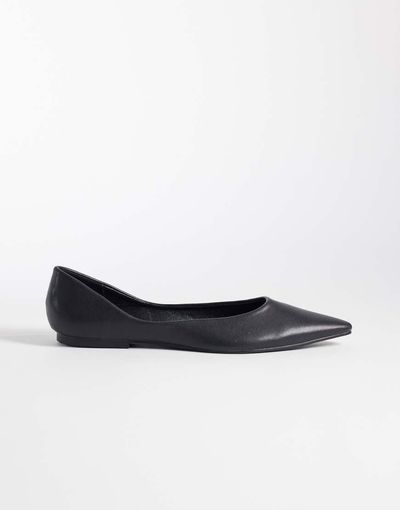 SEQWL SEQWL Scar pointed ballet flats in black