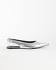 SEQWL SEQWL Scar sling back pointed ballet flats in silver - 1