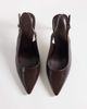 SEQWL SEQWL sling back pointed stiletto heeled shoes in brown faux leather - 2