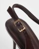 SEQWL SEQWL sling back pointed stiletto heeled shoes in brown faux leather - 3