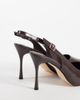 SEQWL SEQWL sling back pointed stiletto heeled shoes in brown faux leather - 4