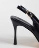 SEQWL SEQWL slingback pointed stiletto heel shoes in black faux leather - 4