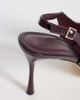 SEQWL SEQWL slingback pointed stiletto heel shoes in burgundy faux leather-Red - 4