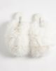 SEQWL SEQWL Smarties fluffy pom pom slippers in cream-Brown - 2