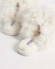 SEQWL SEQWL Smarties fluffy pom pom slippers in cream-Brown - 4