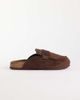 SEQWL SEQWL Soda faux fur lined slip on loafer mules in brown - 1