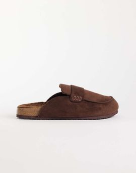 SEQWL SEQWL Soda faux fur lined slip on loafer mules in brown