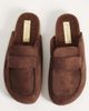 SEQWL SEQWL Soda faux fur lined slip on loafer mules in brown - 2