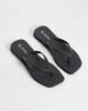 SEQWL SEQWL square toe sim flip flops in black - 1