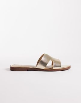 SEQWL SEQWL Storke flat sandals in gold
