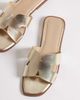 SEQWL SEQWL Storke flat sandals in gold - 2