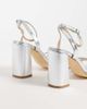 SEQWL SEQWL strappy barely there block heel sandals in silver - 4