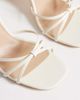 SEQWL SEQWL strappy barely there block heeled sandals in white - 4