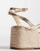 SEQWL SEQWL strappy espadrille wedge sandals in gold - 4