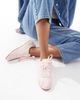 SEQWL SEQWL Toffee ribbon detail lace-up sneakers in baby pink - 1