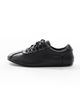 SEQWL SEQWL Toffee ribbon detail lace-up sneakers in black - 2