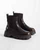 SEQWL SEQWL Twirl chunky chelsea boots in brown-White - 4
