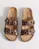 SEQWL Wide Fit SEQWL Olsen Wide Fit double buckle flat sandals in leopard-Multi - 2