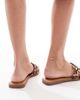 SEQWL Wide Fit SEQWL Stork Wide Fit flat sandals in leopard-Multi - 3