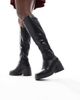 SEQWL Wide Fit SEQWL Wide Fit Audi chunky knee high boots in black - 2