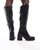 SEQWL Wide Fit SEQWL Wide Fit Audi chunky knee high boots in black - 4