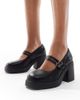 SEQWL Wide Fit SEQWL Wide Fit Audi strappy platform Mary Janes in black - 1