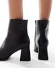 SEQWL Wide Fit SEQWL Wide Fit block heel mid ankle boots in black - 3
