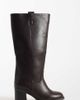 SEQWL Wide Fit SEQWL Wide Fit Byron pull on knee boots in brown - 1