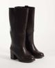 SEQWL Wide Fit SEQWL Wide Fit Byron pull on knee boots in brown - 2