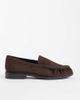 SEQWL Wide Fit SEQWL Wide Fit Cadillac faux suede penny loafers in chocolate brown - 1