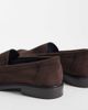 SEQWL Wide Fit SEQWL Wide Fit Cadillac faux suede penny loafers in chocolate brown - 3