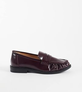 SEQWL Wide Fit SEQWL Wide Fit Cadillac penny loafers in cherry-Red