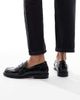 SEQWL Wide Fit SEQWL Wide Fit Cadilliac penny loafers in black - 2