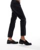 SEQWL Wide Fit SEQWL Wide Fit Cadilliac penny loafers in black - 4