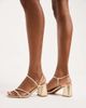 SEQWL Wide Fit SEQWL Wide Fit Dandelion strappy block heeled sandals in gold - 4