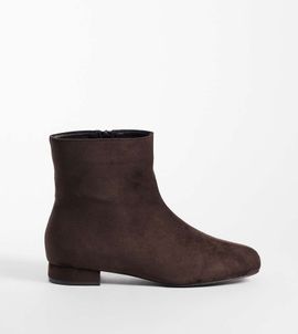 SEQWL Wide Fit SEQWL Wide Fit Elma faux suede ankle boots in brown