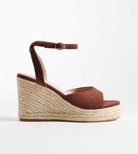 SEQWL Wide Fit SEQWL Wide Fit espadrille wedge sandals in brown