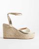 SEQWL Wide Fit SEQWL Wide Fit espadrille wedge sandals in gold - 1