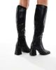 SEQWL Wide Fit SEQWL Wide Fit Fisher block heel knee boots in black - 3