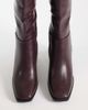 SEQWL Wide Fit SEQWL Wide Fit Fisher block heel knee boots in burgundy-Red - 2