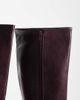 SEQWL Wide Fit SEQWL Wide Fit Fisher block heel knee boots in burgundy-Red - 4