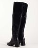 SEQWL Wide Fit SEQWL Wide Fit Fisher block heel over the knee boots in black - 4