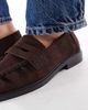SEQWL Wide Fit SEQWL Wide Fit Hershe ruched loafers in suedette chocolate-Brown - 2