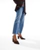 SEQWL Wide Fit SEQWL Wide Fit Hogan slingback block heel shoes in suedette brown - 2