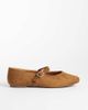 SEQWL Wide Fit SEQWL Wide Fit Iris faux suede high vamp ballet flats in tan-Brown - 1