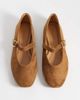 SEQWL Wide Fit SEQWL Wide Fit Iris faux suede high vamp ballet flats in tan-Brown - 2