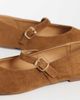 SEQWL Wide Fit SEQWL Wide Fit Iris faux suede high vamp ballet flats in tan-Brown - 3