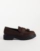 SEQWL Wide Fit SEQWL Wide Fit Jeep faux suede chunky tassel loafers in chocolate brown - 1