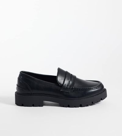 SEQWL Wide Fit SEQWL Wide Fit Kinder chunky loafers in black